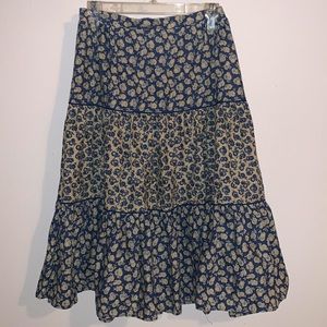 Floral Print Midi Skirt